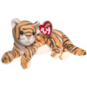 lot 6702 image: Genuine Original Ty Beanie Baby - India - Tiger  2000 Ty Beanie Babies - Retail $50