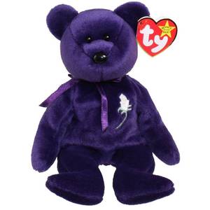 lot 6708 image: Ty Beanie Babies Princess Diana Plush Bear 1997 - Retail $1,000,000