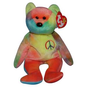 lot 6718 image: Ty Beanie Babies - Peace Bear - Retail $158,000