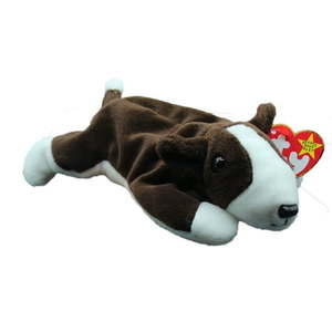 lot 6721 image: Ty Beanie Baby Bruno the Terrier Dog  Stuffed Animal  MWMT - Retail $6,000