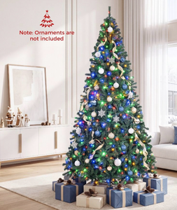 lot 6639 image: Costway 8ft prelit Christmas tree  - Retail $0