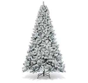 Costway 9-ft Full Rightside-up Flocked White Artificial Christmas Tree (unlit) Lights - Retail: $0