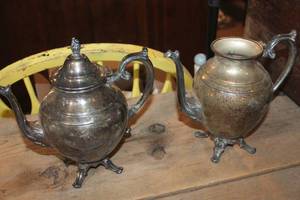 lot 5346 image: Vintage Silver Teapots