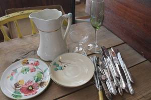lot 5363 image: Silverware, Pitcher and More
