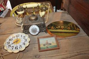 lot 5389 image: Vintage Telephone, Clock untested and More