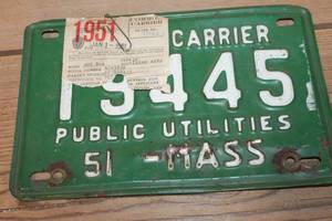lot 5391 image: Antique 1951 License Plate