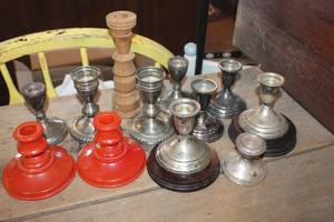 lot 5420 image: Vintage Candle Holders