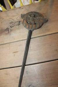 lot 5426 image: Antique WWII Metal Grave Marker