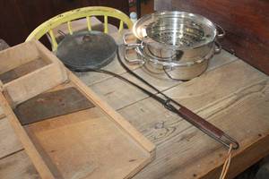 lot 5440 image: Antique Cabbage Cutter and More