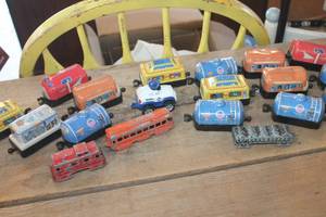 lot 5454 image: Metal Toy Train Cars and More