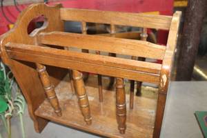 lot 5496 image: Wood Magazine Rack