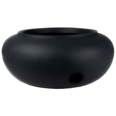 lot 29636 image: The HC Companies 21 Inch Hose Planter Pot for Patio  Garden & Lawn  Black - Retail $77