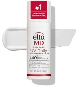 lot 47617 image: EltaMD UV Daily SPF 40 Face Sunscreen MoisturizerHydrates and Protects Dry Dehydrated Skin, Lightweight, No White Cast, Dermatologist Recommended - Retail $42