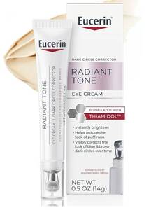 lot 47637 image: Eucerin Radiant Tone Eye Cream Dark Circle Corrector, Eye Brightening Cream with Thiamidol and Hyaluronic Acid, Helps Reduce the Look of Eye Puffiness, 0.5 Oz Tube - Retail $38