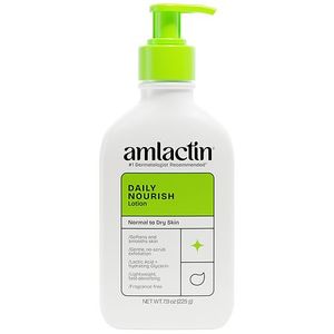 lot 47641 image: Amlactin Daily Nourish Body Lotion  12% Lactic Acid for Dry Skin  Exfoliating  7.9 oz - Retail $16