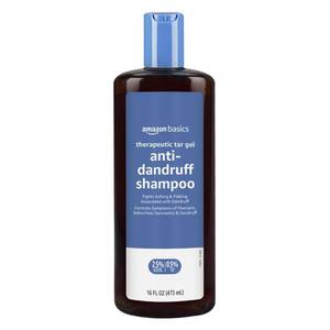 lot 47660 image: Amazon Basics Therapeutic Plus Coal Tar Anti-Dandruff Shampoo, Treats Psoriasis, Seborrheic Dermatitis, Itching and Flaking Scalp, 0.5% Coal Tar, 16 Fl Oz - Retail $8