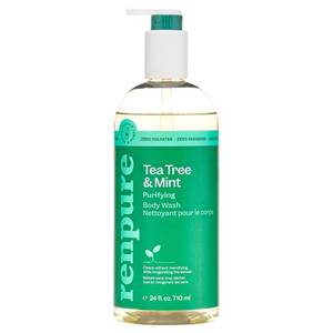 lot 47685 image: Renpure Tea Tree & Mint Purifying Body Wash for All Skin Types  24 fl oz, 2 Pack. - Retail $17