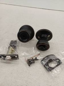 lot 13067 image: Oil Rubbed Bronze Tulip Style Privacy Knob, 2 Pack