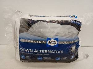 lot 13071 image: Sealy Sterling Collection Down Alternative 400 Thread Count Pillows 2-Pack StdQueen