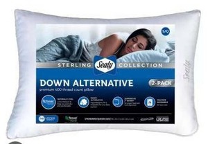 Sealy Sterling Collection Down Alternative King Pillows 2-Pack 18x34x2in