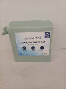 lot 13121 image: Slumberchill Cooling Sheet Set Queen 6-Piece Tencel LyocellCotton Blend