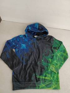 lot 13172 image: Blue and Green Graphic Print Pullover Hoodie Size Youth XXL