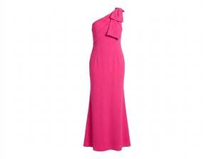 lot 13218 image: Prettygarden Womens Hot Pink One-Shoulder Gown w Bow Accent Size S