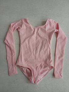 lot 13273 image: Capezio Girls Long Sleeve Scoop Neck Leotard in Pink Size ICH