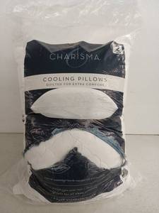 lot 13284 image: Charisma Cooling Pillows 2-Pack StandardQueen 20in x 28in Quilted