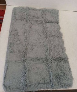 lot 13409 image: Gray Shaggy Plush Area Rug with Non-Slip Dotted Backing, Approximately 33x23, 4 Pack