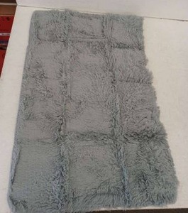 lot 13421 image: Gray Shaggy Plush Area Rug with Non-Slip Dotted Backing, Approximately 33x23