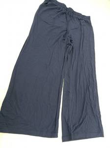lot 13434 image: Navy Blue Wide-Leg Drawstring Lounge Pants with Elastic Waistband and pockets, XXL