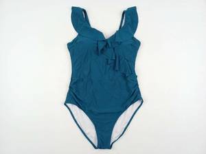 lot 13436 image: Womens Teal Ruffled One-Piece Swimsuit Size XL Nylon Spandex Blend