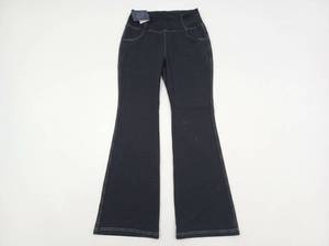 lot 13446 image: Vooveeya Womens Flare Leggings Pants Dark Blue w Contrast Stitching Size L
