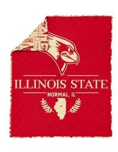 lot 13452 image: NCAA Illinois State Redbirds 60 x 80 Quilted Throw Blanket