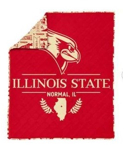 lot 13453 image: NCAA Illinois State Redbirds 60 x 80 Quilted Throw Blanket