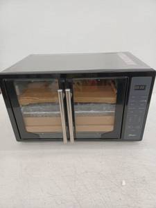 lot 13500 image: Oster Digital French Door Countertop Air Fry Convection Oven Black