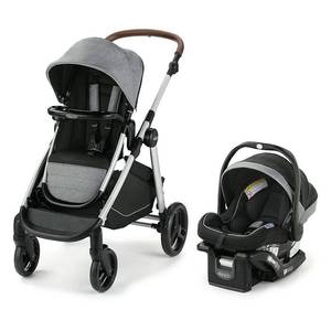 lot 300398 image: Retails $490 Graco Modes Nest2Grow Travel System Stroller Gray