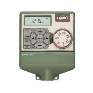 lot 8120 image: Orbit Easy Dial Sprinkler Timer 4-Station Indoor Hardwired 57594