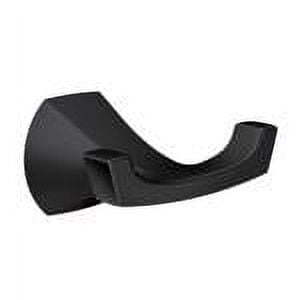 lot 8121 image: Moen Double Robe Hook Matte Black MY8703BL