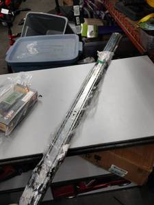 lot 8145 image: Ball-Bearing Telescopic Drawer Slides, Zinc-Plated Steel, Set of 2