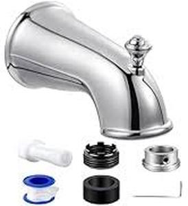 lot 8152 image: Lutz Chrome Finish Bathtub Spout with Hex Key