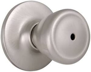 lot 8160 image: Ultra Security Passage Knob Tulip Satin Nickel Door Knobs 6-Pack Item 82579