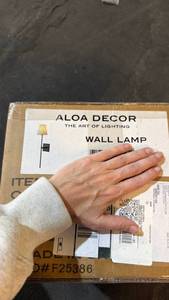 lot 104 image: ALOA DECOR Wall Lamp F25386 - Retail $75