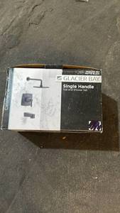 lot 109 image: Glacier Bay Single Handle Tub and Shower Set Matte Black 1009093894 - Retail $0
