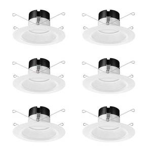 lot 120 image: Juno Lighting 65Bemw Sww5 90Cri Cp6 Contractor Select E-Series 56  Integrated Led Baffle - Retail $70