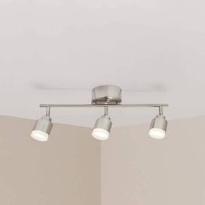 lot 122 image: Hampton Bay 19 in. 3-Light Brushed Steel Integrated LED Track Lighting Kit - Retail $50