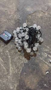 lot 124 image: Clear Globe String Lights with Control Box - Retail $30