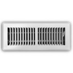 lot 134 image: 4 In. X 12 In. Floor Register  White - Retail $30