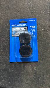 lot 136 image: Everbilt Closet Pole End Caps 1-14 in Regular Duty 2 Pack - Retail $5